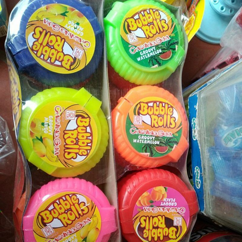 HỘP KẸO CAO SU HUBA BUBBLE ROLLS 56G 10K