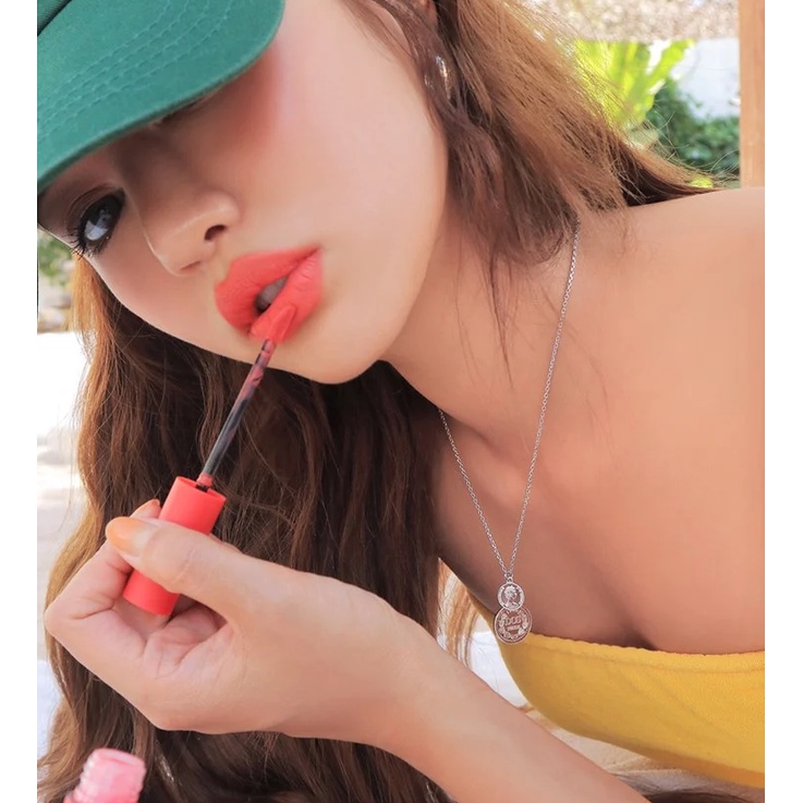 Son 3CE Kem Velvet Lip Tint Màu Gentle Coral