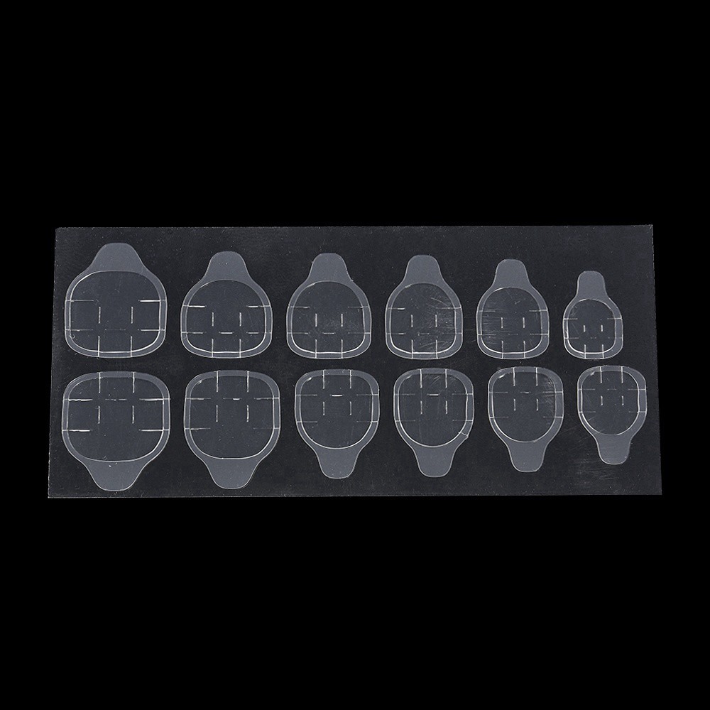 Miếng Dán Silicon Hai Mặt Dùng Để Dán Móng Giả (Set 12 Móng)