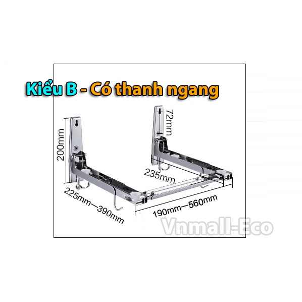 [TẢI NẶNG] Giá treo lò vi sóng Inox SUS304