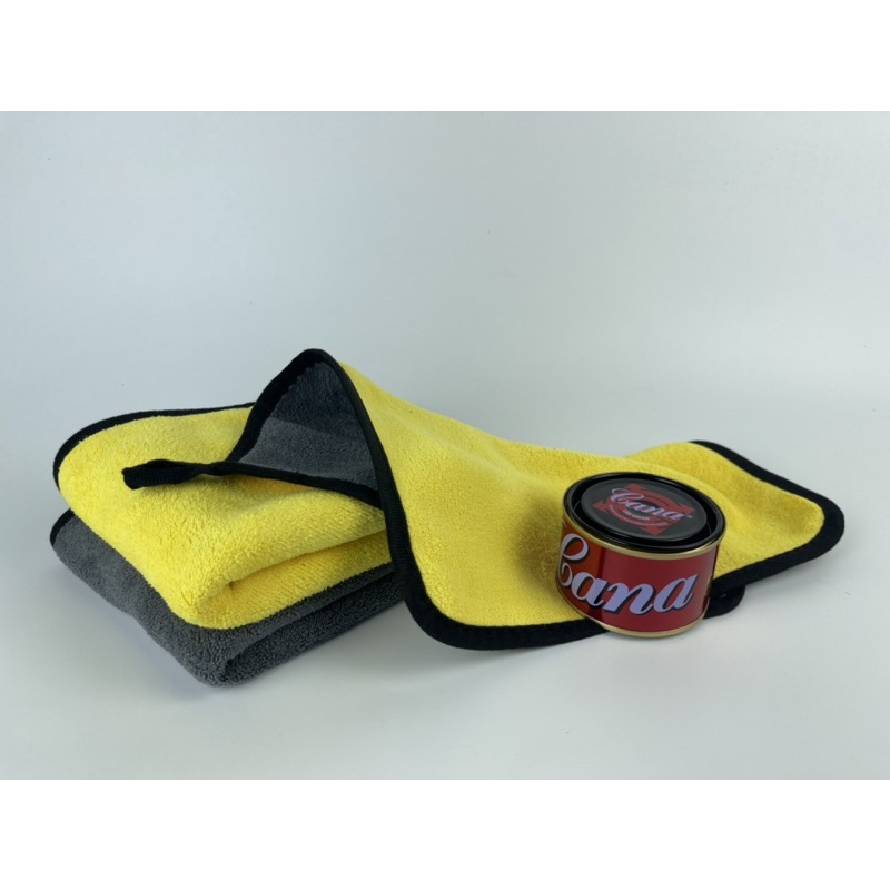 Combo 3 khăn lau xe ô tô siêu thấm và cana đánh bóng xe