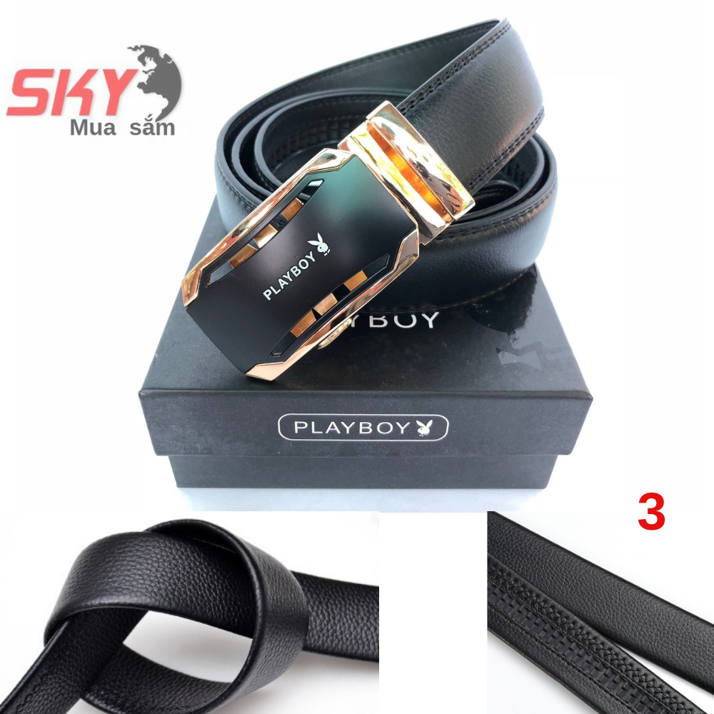 thắtlưngnam Da Thật Cao Cấp + [ Tặng kèm Ví Da Men.bense ] - vàng Logo