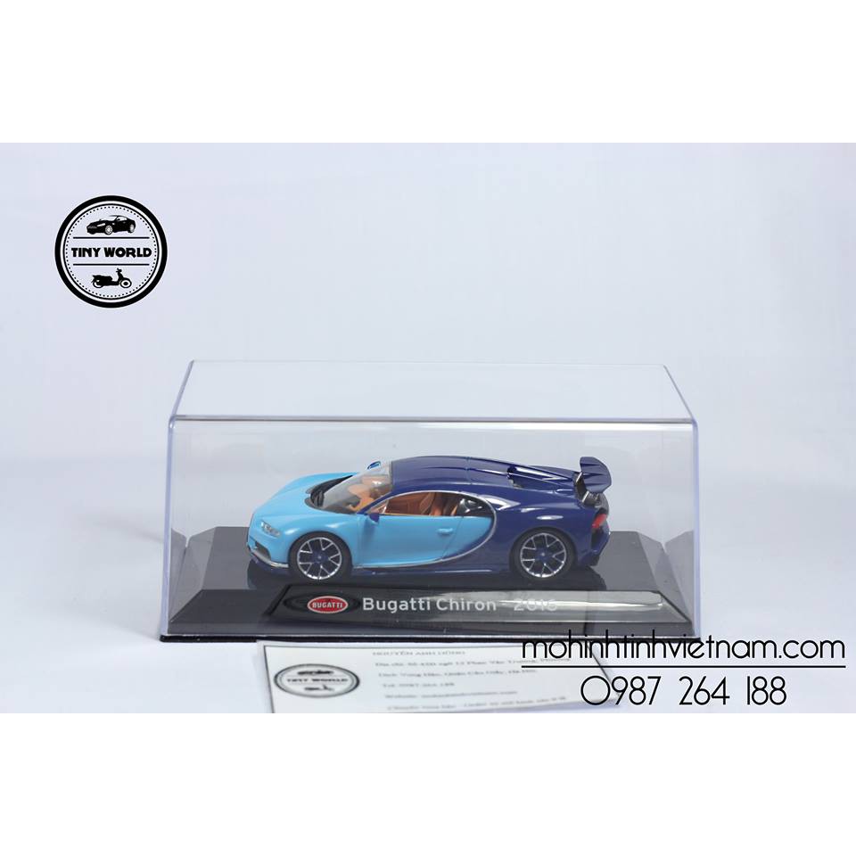 MÔ HÌNH Ô TÔ BUGATTI CHIRON 2016 (XANH) 1:43 LEO MODEL