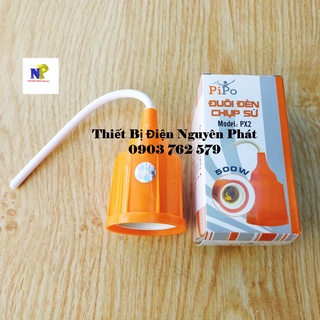 [Nguyên Phát] Đuôi Đèn Chụp Sứ E27 Pipo Công Xuất 500w Kín Nước Dây Dài 20cm