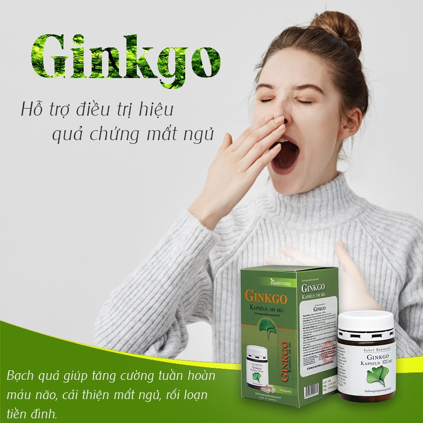 Viên uống bổ não, tăng tuần hoàn não Ginkgo Kapseln Sanct Bernhard Đức (60 Viên)