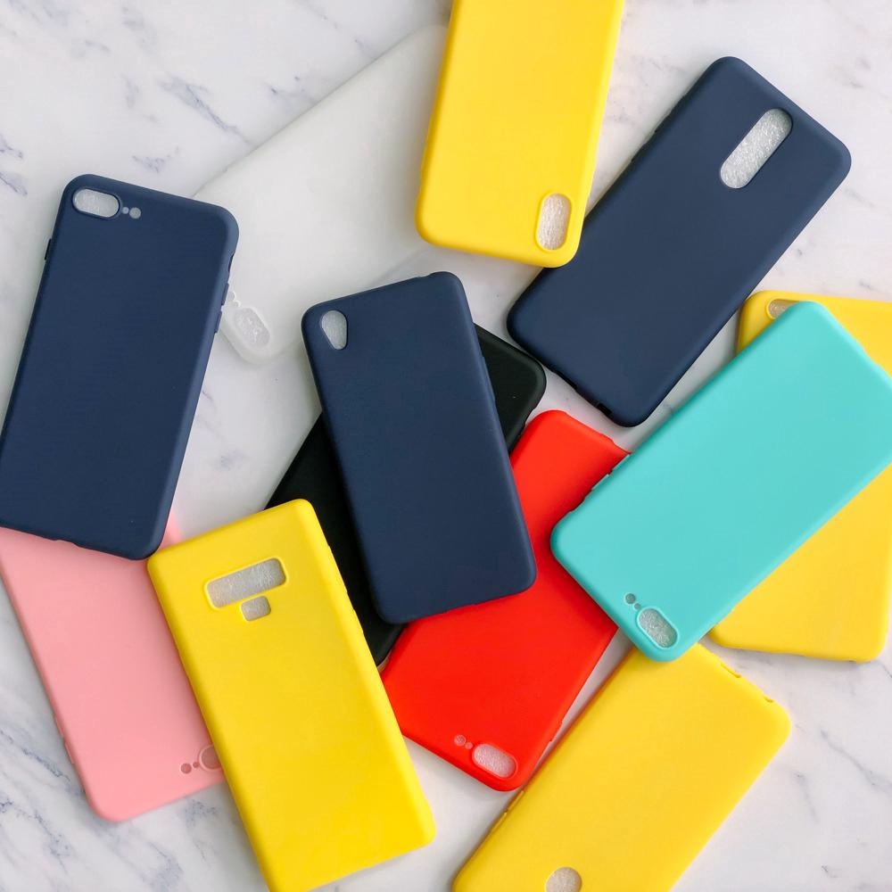 Ốp điện thoại TPU mặt nhám màu trơn đơn giản cho Samsung Galaxy A20/30/50