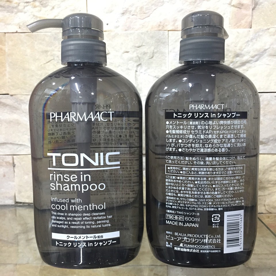 Dầu Gội Dành Cho Nam Tonic Pharmaact 600ml Nhật Bản