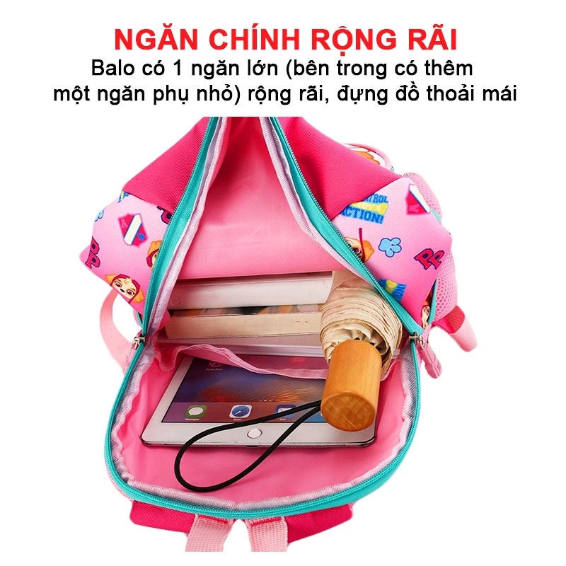 Balo cho bé gái và bé trai, Balo đi học cho bé 3-7 tuổi chống thấm nước nhiều họa tiết hoạt hình đáng yêu Baby-S – SB025