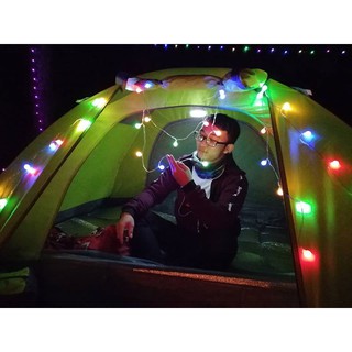Đèn led dây dài 6m x 40 bóng chiếu sáng- trang trí lều trại và chụp hình