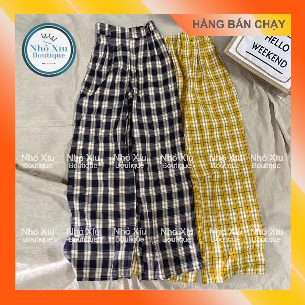 Quần Kẻ Caro ĐEN Ống Rộng [HÀNG BÁN CHẠY] | BigBuy360 - bigbuy360.vn
