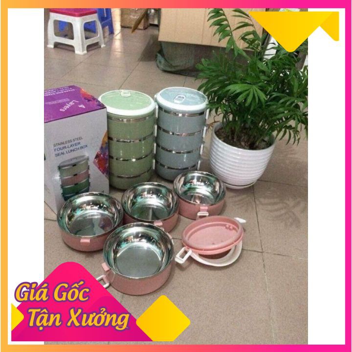 CẶP LỒNG CƠM LÚA MẠCH 4 TẦNG TO RỘNG - TƯƠNG ĐƯƠNG 2800ml [LOẠI ĐẸP] | BigBuy360 - bigbuy360.vn
