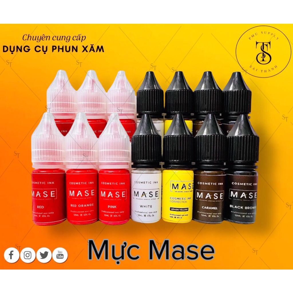 Mực môi Mase mini size 3,3ml, fullsize 10ml