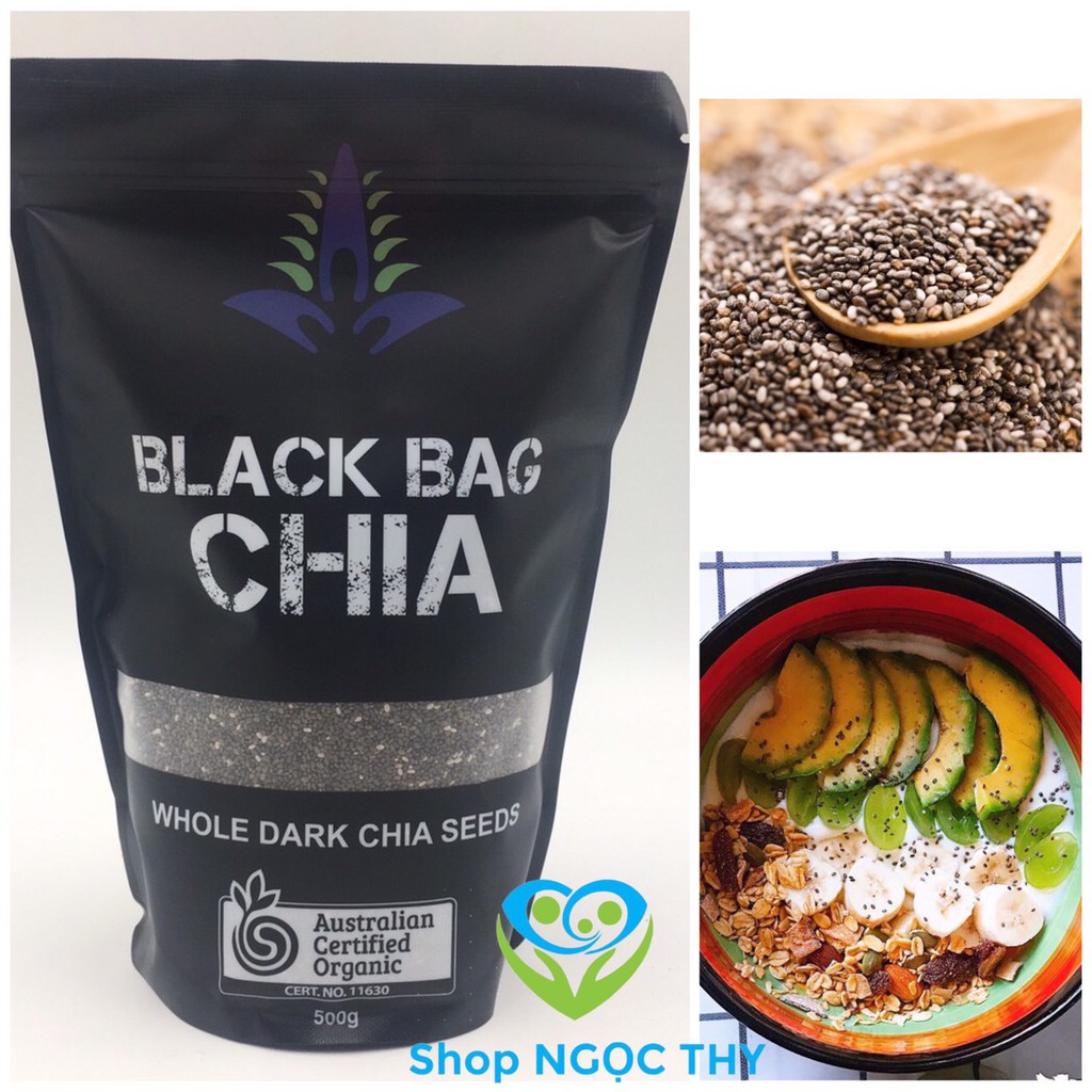 Hạt Chia nhập khẩu Úc túi đen gói 500gr