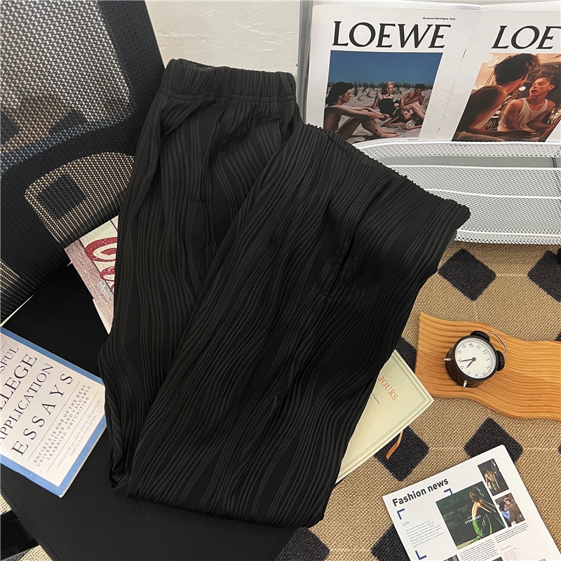 Quần dài SUXI ống rộng lưng cao đơn giản thời trang mùa hè xinh xắn cho nữ