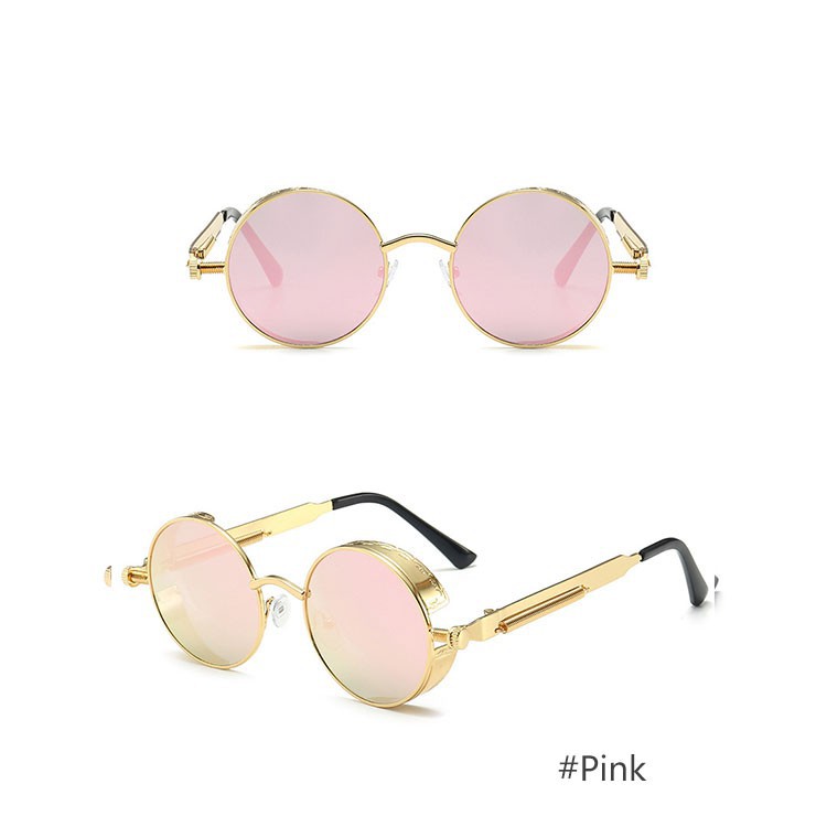 Kính Mát Tròn Tráng Gương Phân Cực Phong Cách Vintage