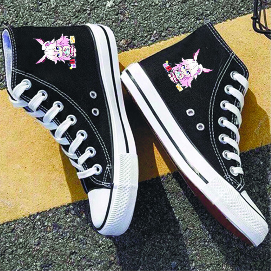 Giày thể thao cổ cao Honkai Impact 3 anime chibi size nam nữ 35 - 44 m02