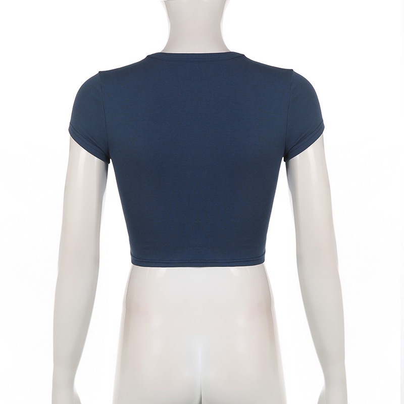 Áo Thun Tay Ngắn Cổ Tròn In Họa Tiết Phong Cách Retro Đường Phố