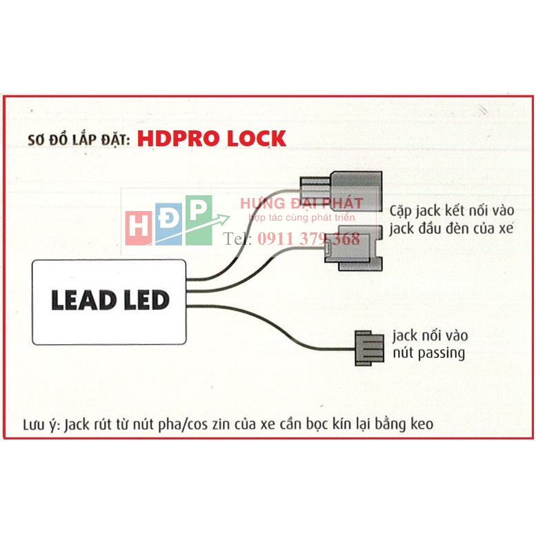Bộ mạch tắt đèn xe Lead 2020 2021 2022  Chính hãng HDPRO - Tích Hợp Passing - BH 2 năm