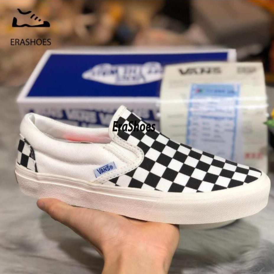 [EraShoes11] Giày Vans vault caro (Checkerboard Slip On) Bản SlÊU CẤP Nam/Nữ (Chụp tại Shop)