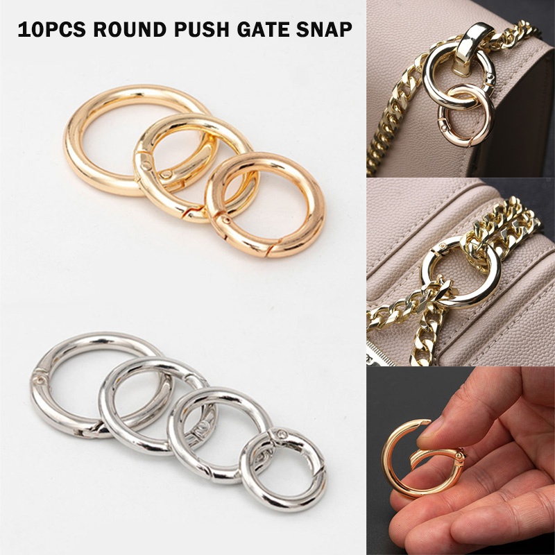 Set 10 Móc Khóa Chữ O Bằng Kim Loại Cho Túi Xách