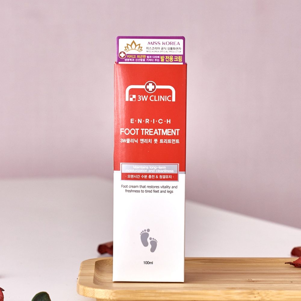 Kem Dưỡng Da Chân 3W Clinic Enrich Foot Treatment 100ml