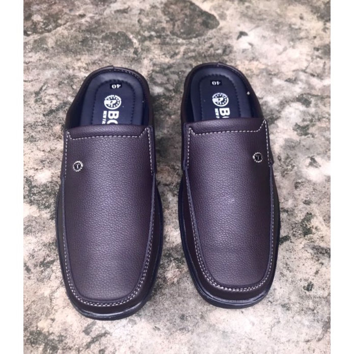 Dép bít mũi nam cao cấp_da mềm _mã SP19_size từ 38-43_màu nâu- mẫu mới nhất hiện nay