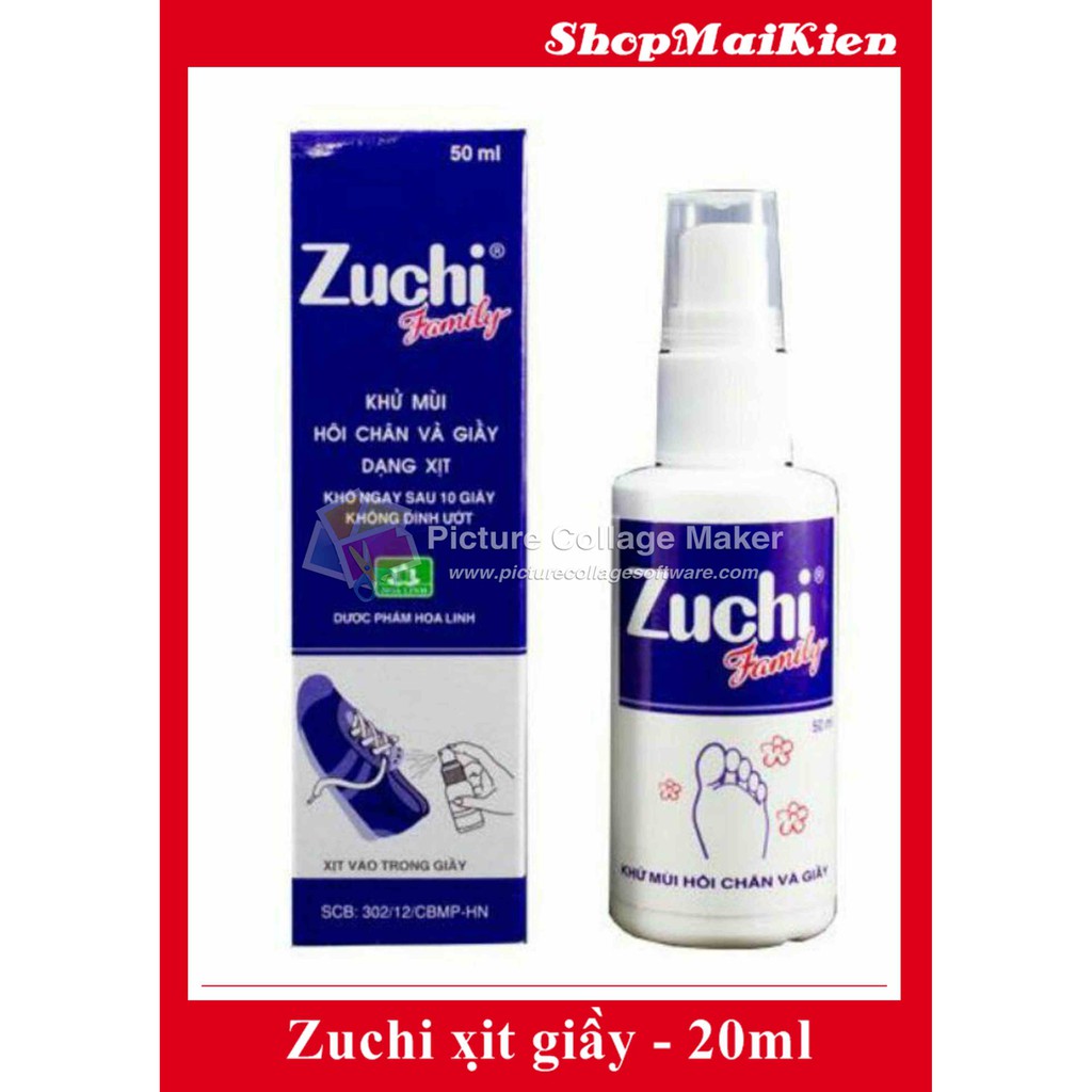 Xịt khử mùi Zuchi Family- Xịt giầy 50ML