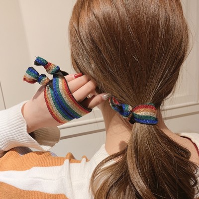 Dây buộc tóc họa tiết thời trang cho nữ