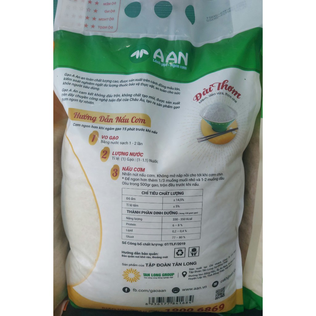 Gạo Đài Thơm A An túi 5kg - Tập Đoàn Tân Long | BigBuy360 - bigbuy360.vn