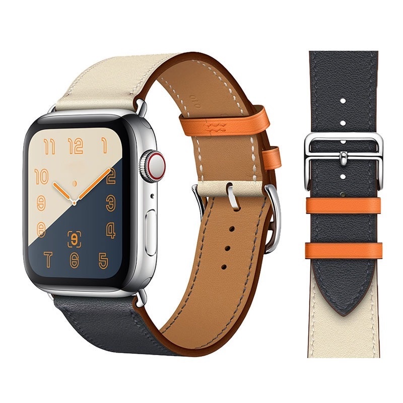 Dây đeo bằng da bò 100% cho đồng hồ thông minh Apple Watch 6 SE 5 4 3 2 iWatch 42 38 44 40 MM BandT500