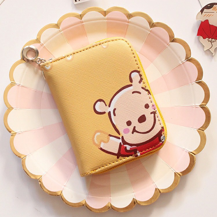 HÀNG ORDER - Ví Đựng Tiền Xu Dáng Ngắn In Hình Gấu Pooh Đáng Yêu