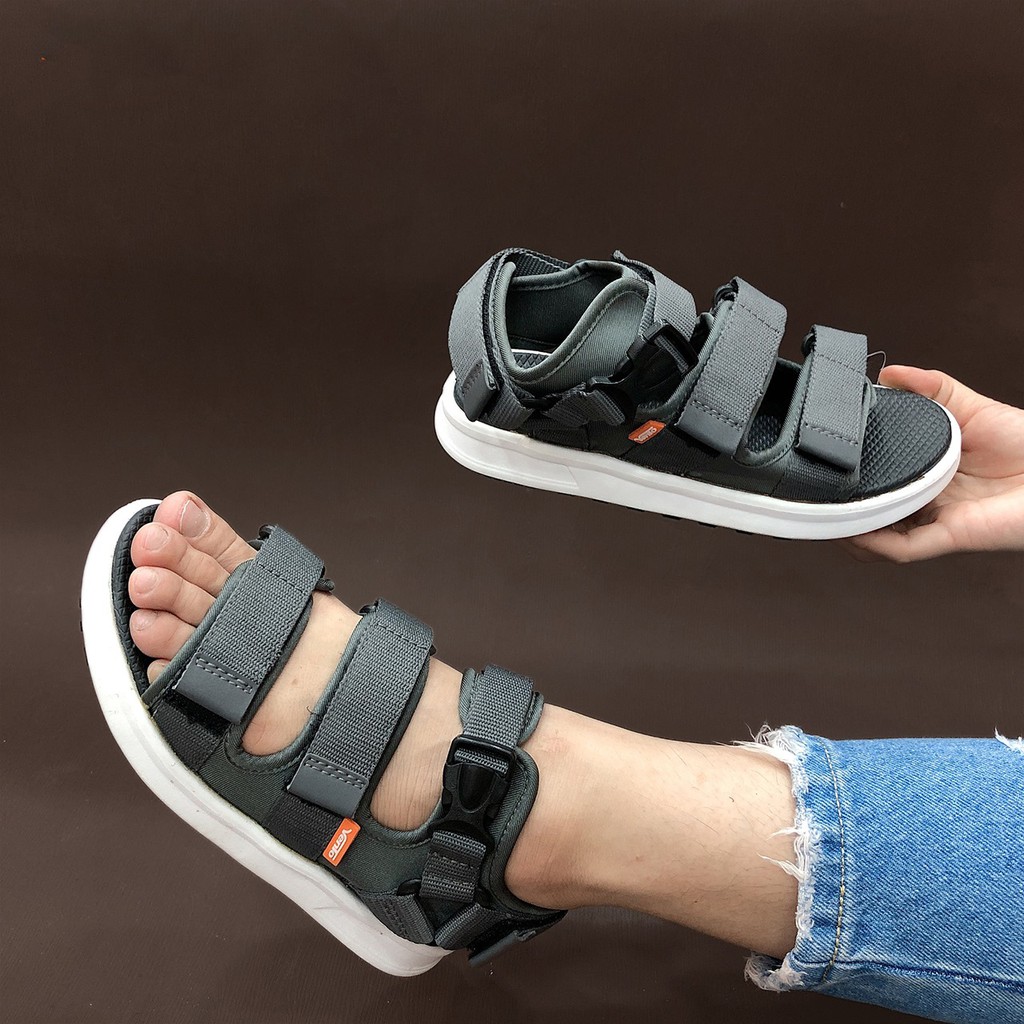 Giày Sandal Vento Nam Nữ 3 Quai Dán NB03 Hàng Chính Hãng