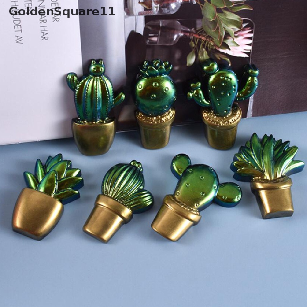 Khuôn Silicone Làm Mặt Dây Chuyền Hình Chậu Xương Rồng 3D DIY