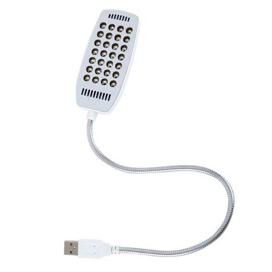 Đèn LED 28 bóng cổng USB (Trắng)