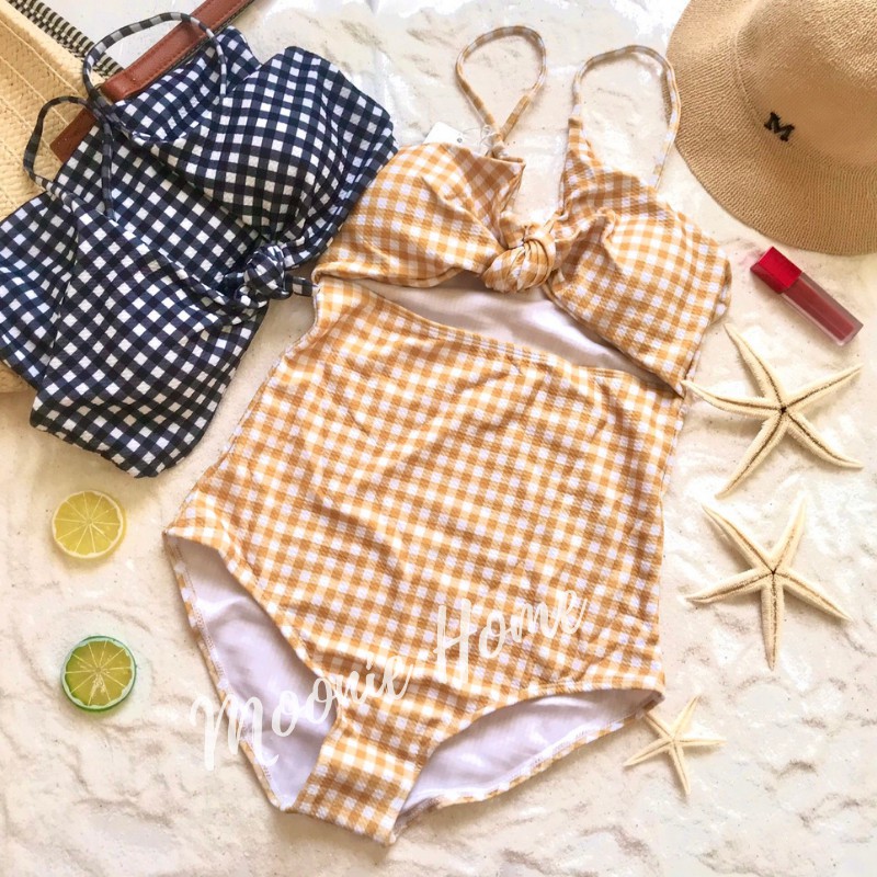 [2 Màu] Bikini 1 Mảnh, Đồ Bơi Đi Biển Sọc Kẻ Nhẹ Nhàng, Tinh Tế Mã BN - 214