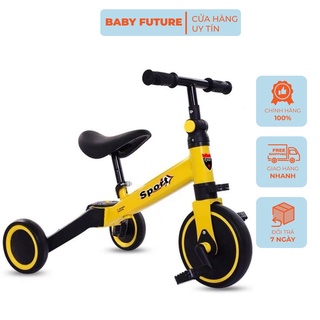 Xe chòi chân cho bé , xe đạp 3 bánh thăng bằng sport yên xe bằng da xe đồ chơi 3in1
