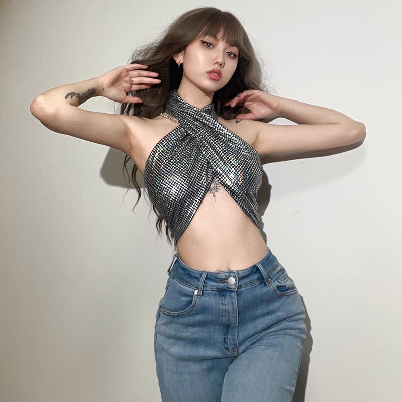 Áo Hai Dây Dáng Ngắn Thời Trang Mùa Hè Dành Cho Nữ