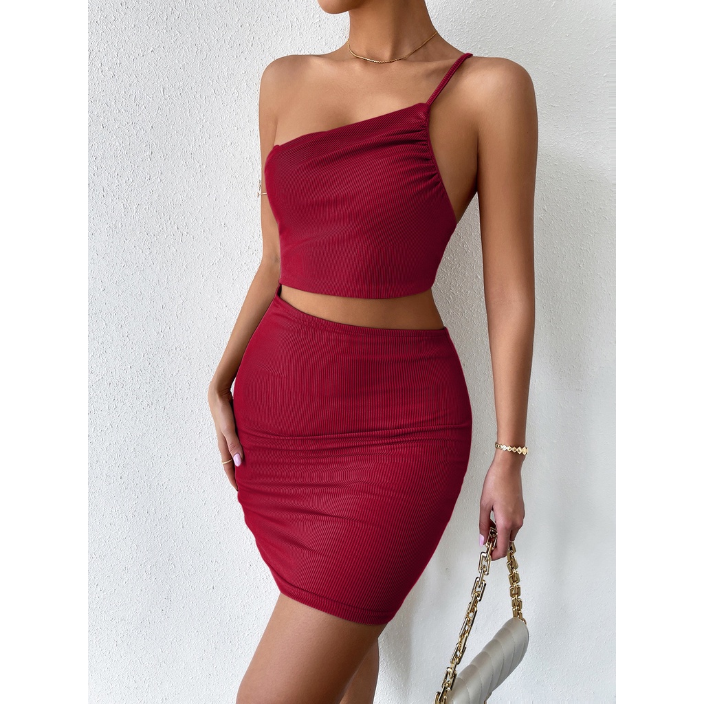 Đầm WEANIA màu trơn hở lưng quyến rũ thời trang cho nữ