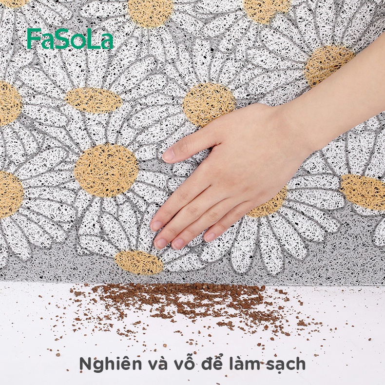 Tấm lót sàn hoa văn (hình hoa cúc/hình vân mây) khổ 60x90cm FASOLA FSLDZ-462