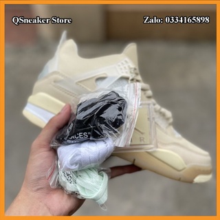 ✔️Giày Jordan 4 Retro Off White Kem Hàng Chuẩn Fullbox✔️