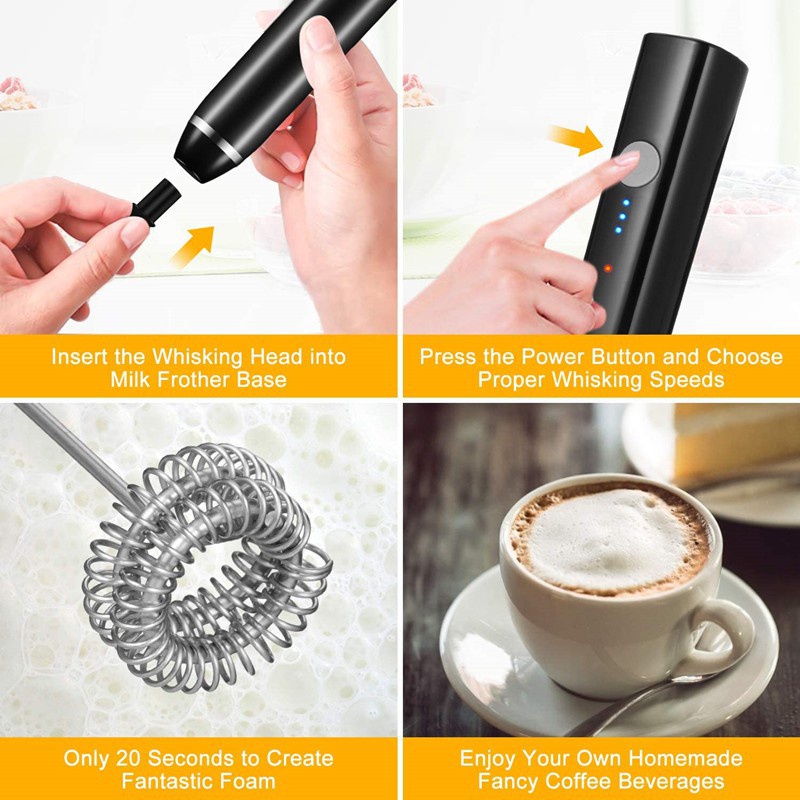 ✨Cổ Phiếu Sẵn Sàng✨ Máy Đánh Trứng Cầm Tay Sạc USB Tiện Dụng