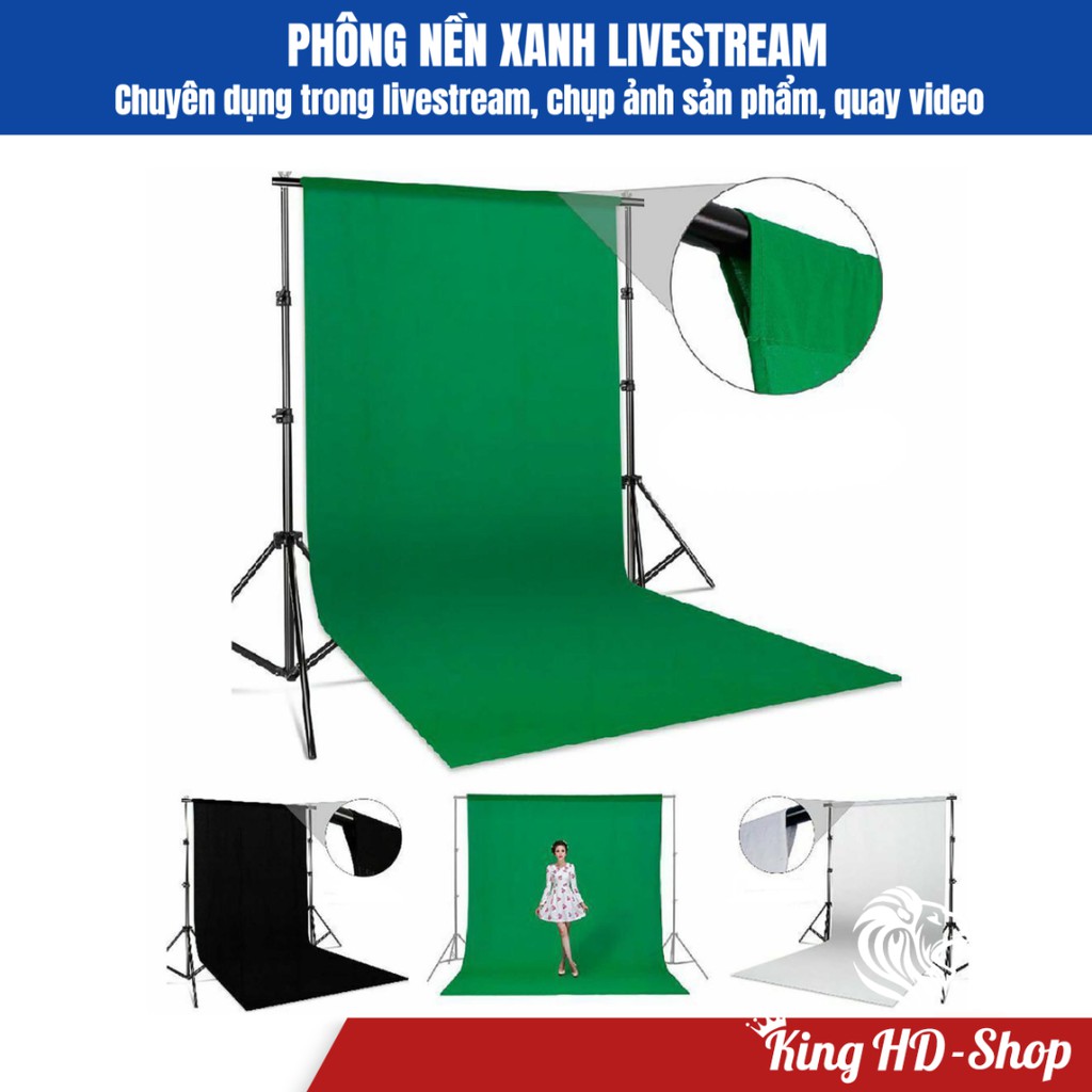 Phông nền livestream, chụp ảnh, quay video chuyên dụng 834 màu xanh lá