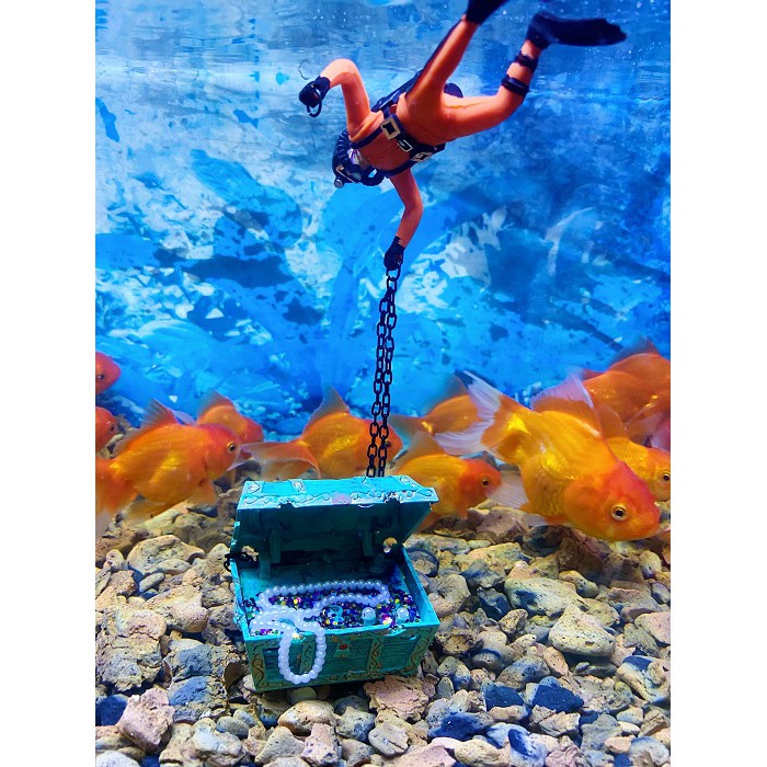 THỢ LẶN TRANG TRÍ HỒ CÁ NON BỘ 14X12X13CM