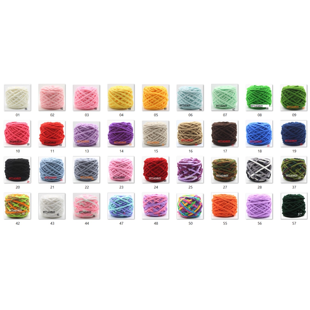 LEN NHUNG ĐŨA MÀU LOANG CUỘN 100GRAM