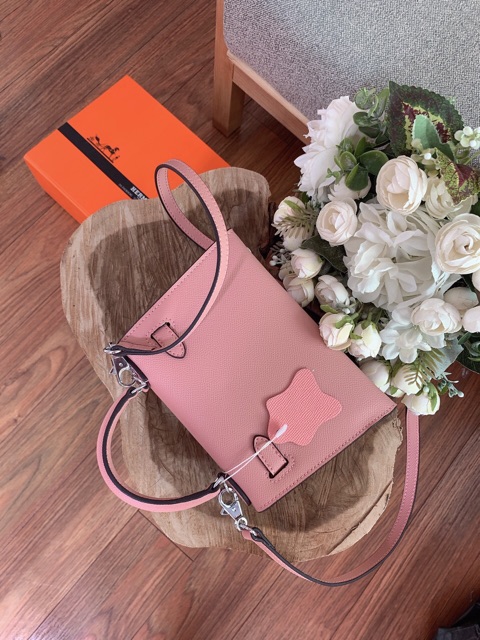 Túi Hm kelly mini màu hồng phấn