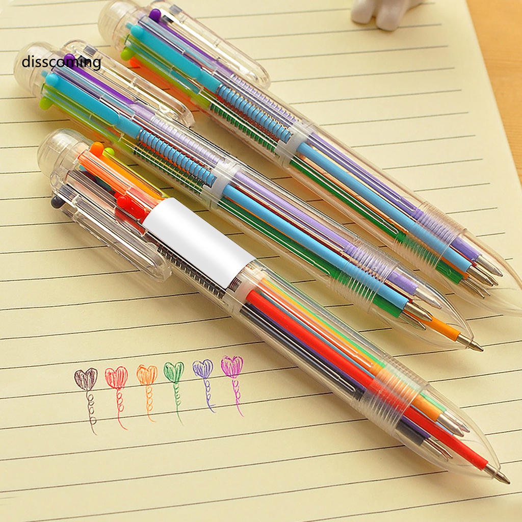 Bút viết 6 trong 1 nhiều màu với vòi bút 0.5mm tiện lợi cho học sinh