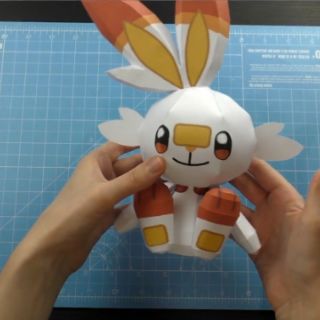 Mô hình giấy [Pokemon Sword and Shield] Scorbunny