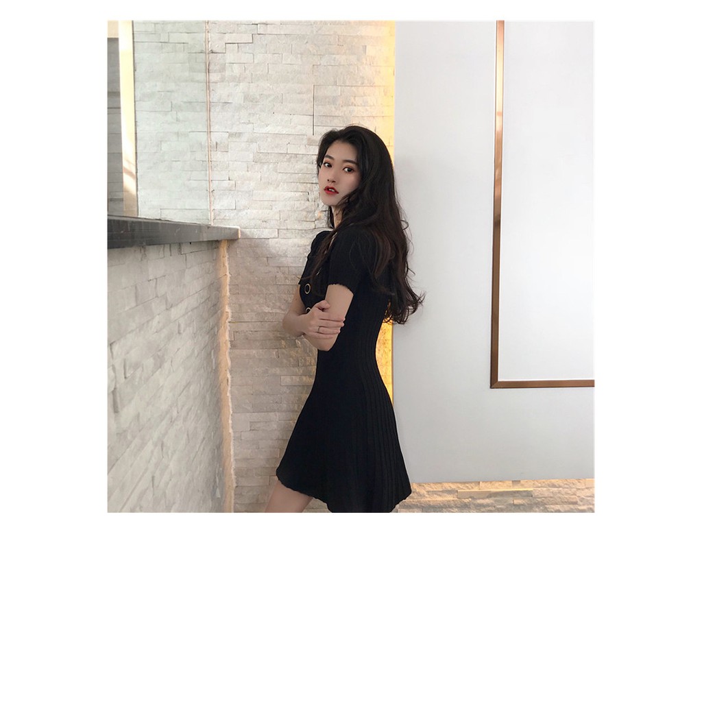 Váy đẹp dệt kim cổ chữ V 💕GIÁ GỐC💕 Phong cách Hàn Quốc trẻ trung, váy dệt kim cao cấp, xu hướng năm 2021 | BigBuy360 - bigbuy360.vn