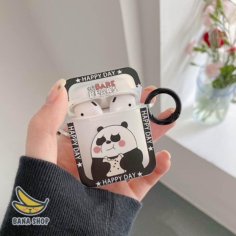 Case vỏ bọc bao hộp sạc bảo vệ tai nghe airpod 1 2 3 Pro hình anh em gấu bare bear Chúng tôi là gấu