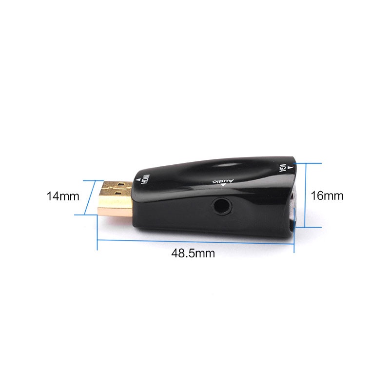 Bộ ChuyểN ĐổI Âm Thanh HDMI-Compable Sang VGA 3.5 mm HD 1080P Cho PC / Laptop / MáY TíNh BảNg